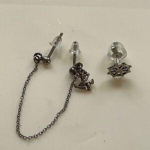 Sterling Silver Nautical Chain Earrings